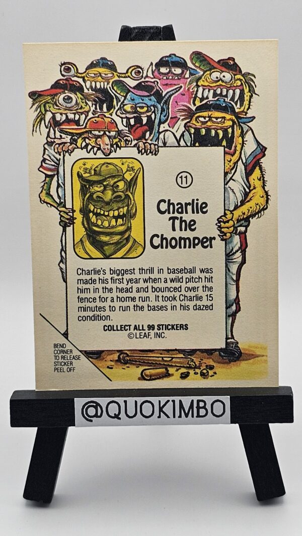 1988 Leaf Awesome All-Stars Stickers #11 – Charlie The Chomper