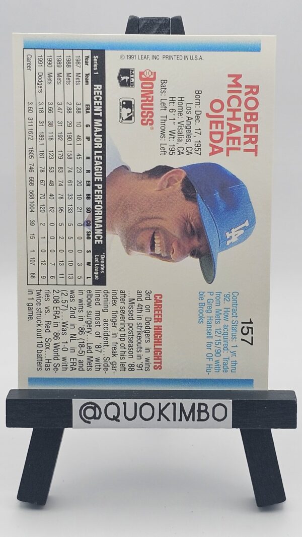 1992 Donruss #157 – Bobby Ojeda